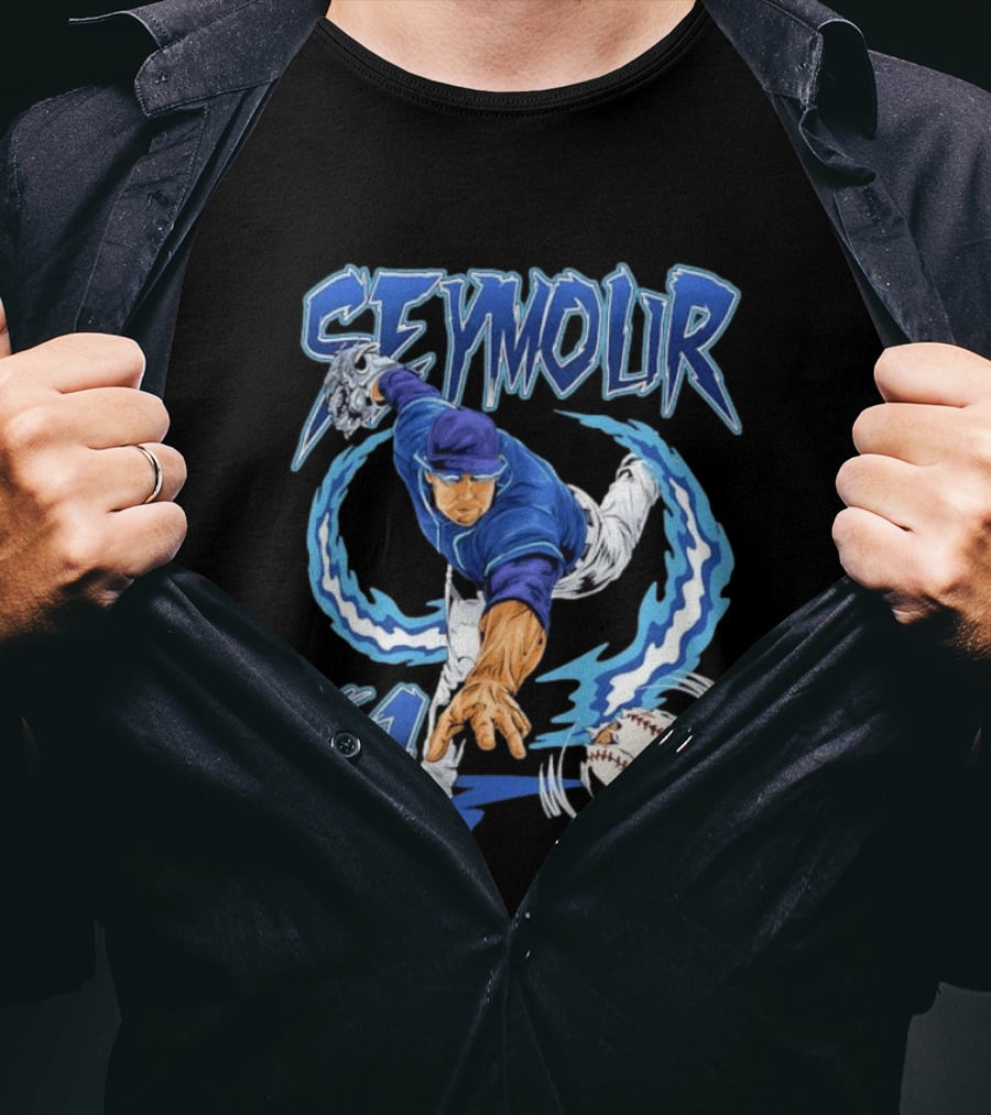 Seymour 61 Miami Marlins MLB Baseball Player Pitching Action T-Shirt