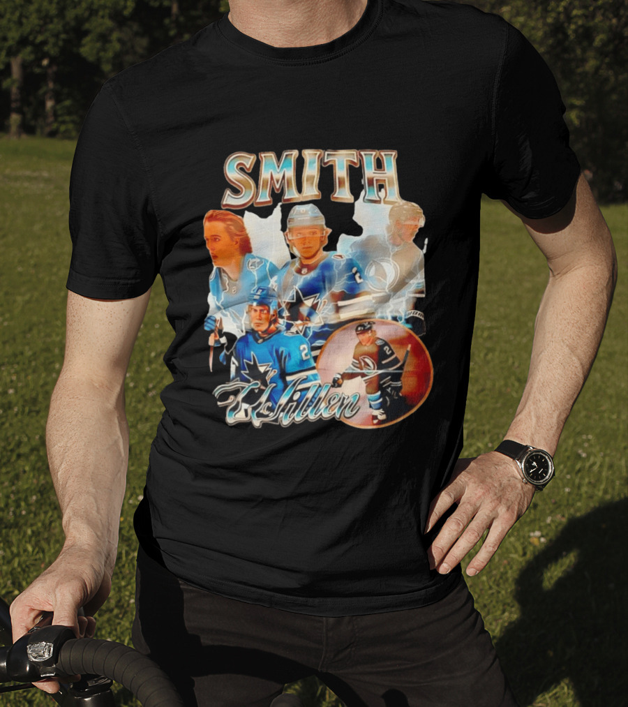 San Jose Sharks Smith McIllen Hockey Players Collage T-Shirt