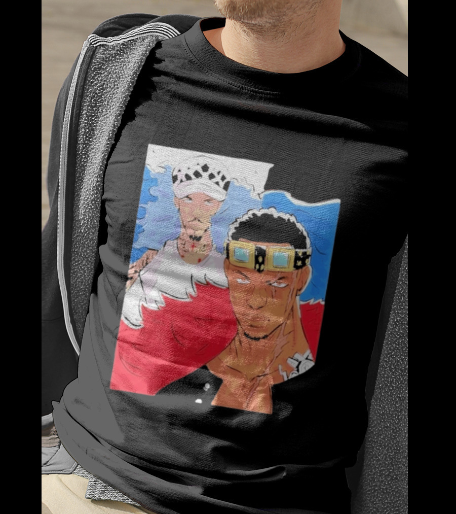Minnesota Timberwolves Anthony Edwards Lamelo Ball Anime Crossover One Piece Fusion T-Shirt
