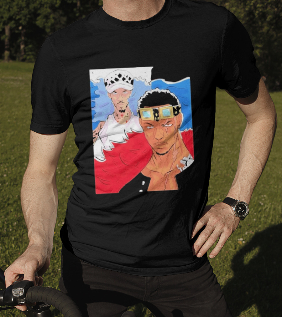 Minnesota Timberwolves Anthony Edwards Lamelo Ball Anime Crossover One Piece Fusion T-Shirt