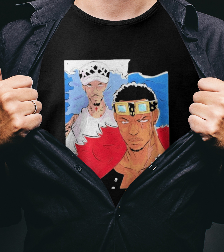 Minnesota Timberwolves Anthony Edwards Lamelo Ball Anime Crossover One Piece Fusion T-Shirt