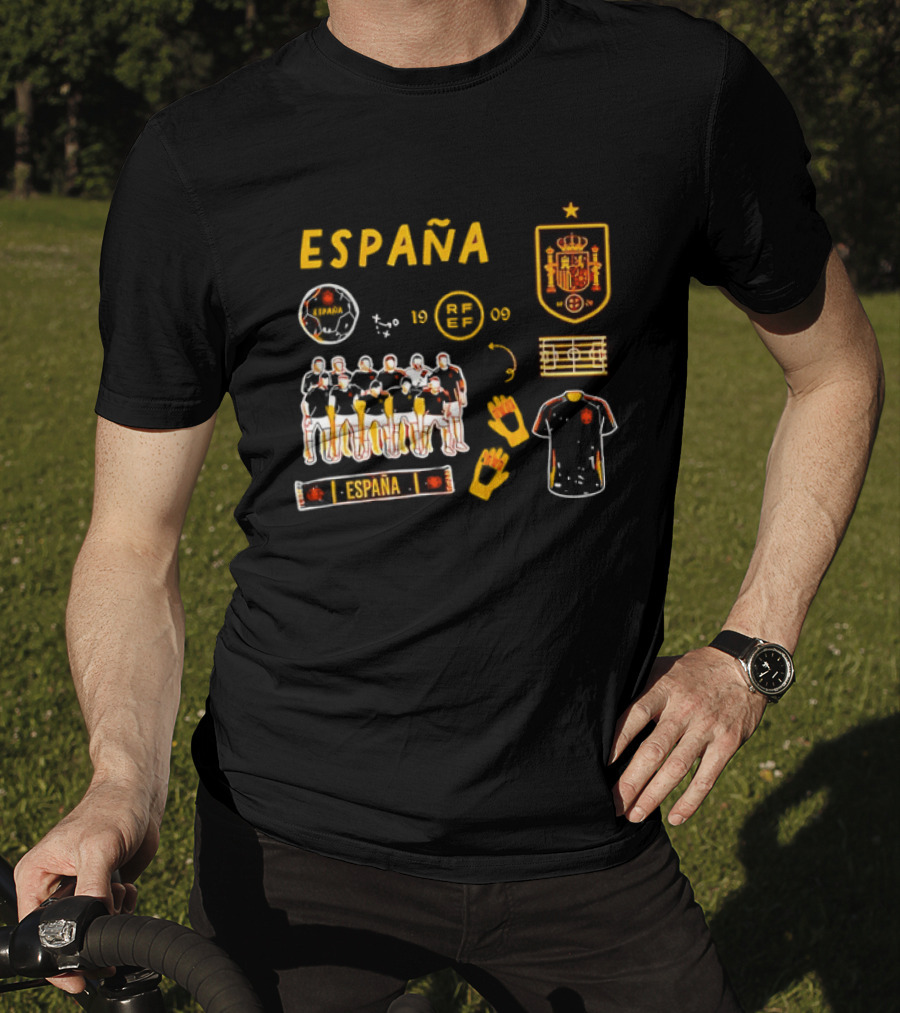 Spain Team Collection RFEF Espana Football Crest And Players T-Shirt