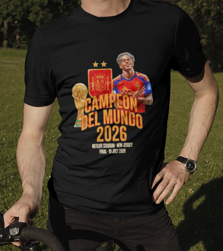 Spain Campeon Del Mundo 2026 Metlife Stadium New Jersey Final 19 Jul 2026 T-Shirt