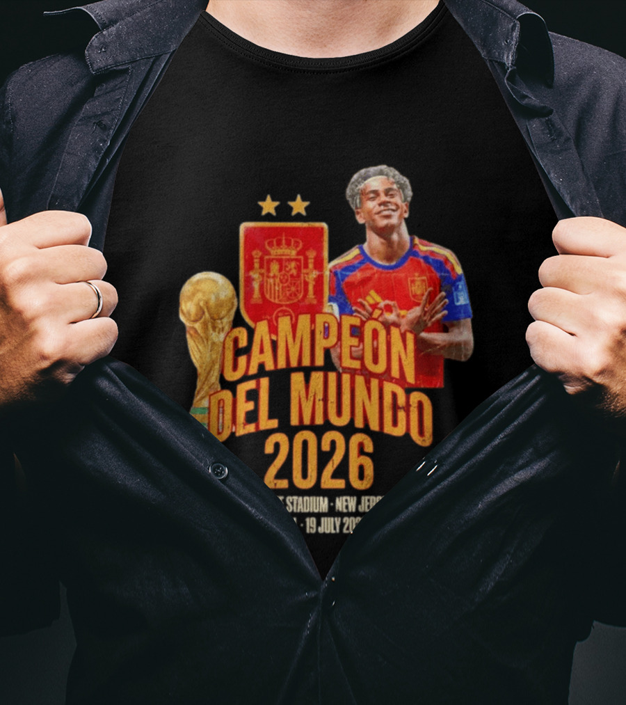 Spain Campeon Del Mundo 2026 Metlife Stadium New Jersey Final 19 Jul 2026 T-Shirt