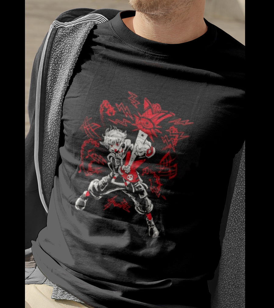 Neku Sakuraba The World Ends With You Gachi Red And Black Dynamic T-Shirt