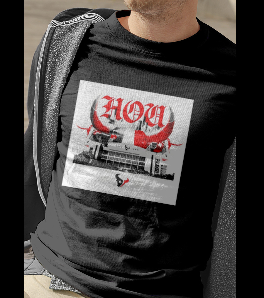 Houston Texans HOU H Town Red Bull Horns T-Shirt