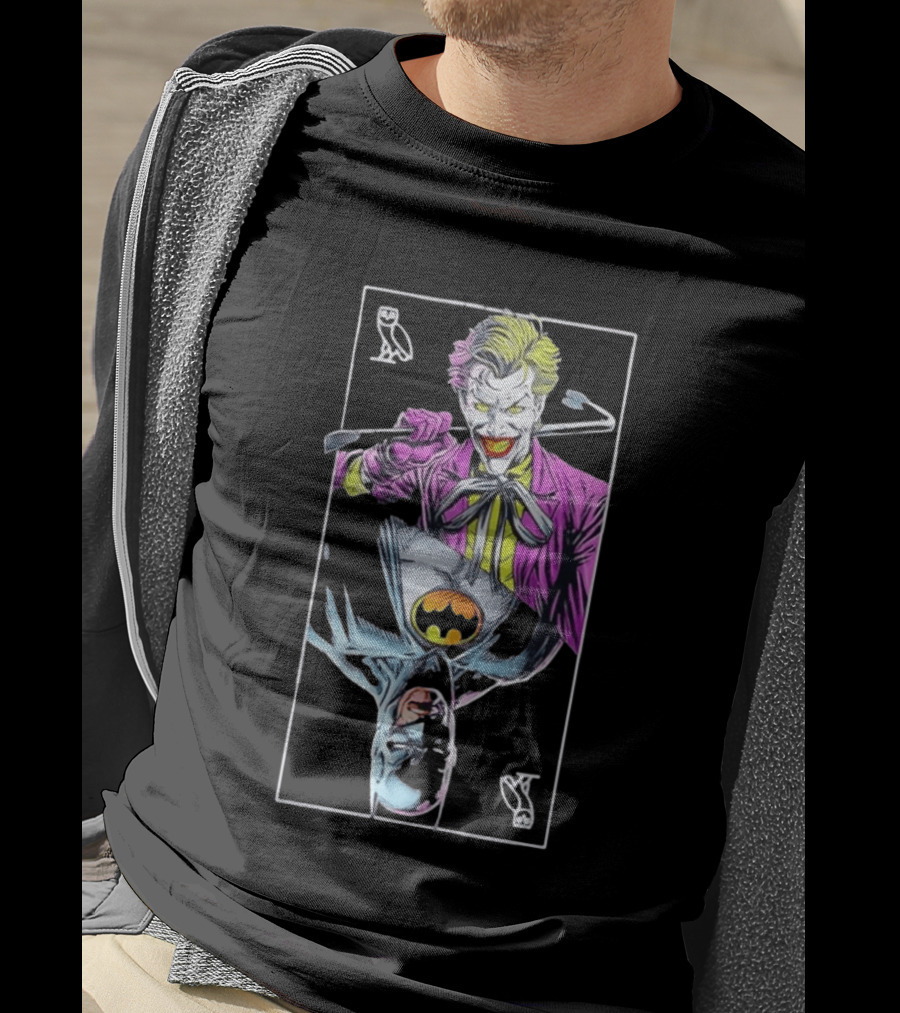 OVO Joker And Batman Playing Card Owl T-Shirt