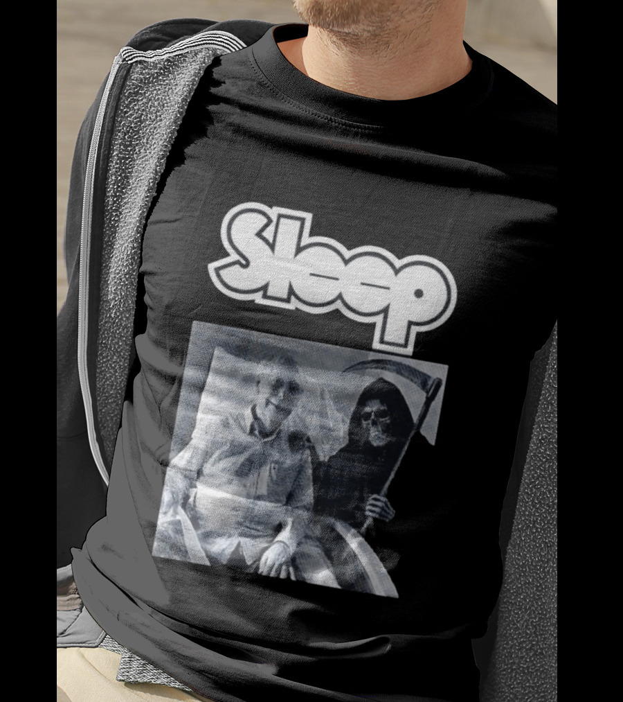 United Snakes Grim Reaper Holding Scythe Sleep Elderly Man In Hospital Room T-Shirt
