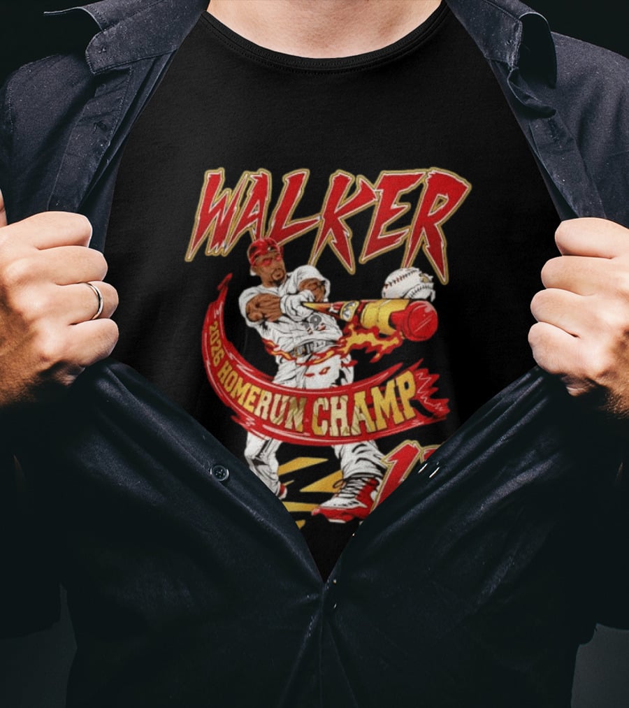 Walker 2026 Home Run Champ 18 MLB Baseball Player T-Shirt