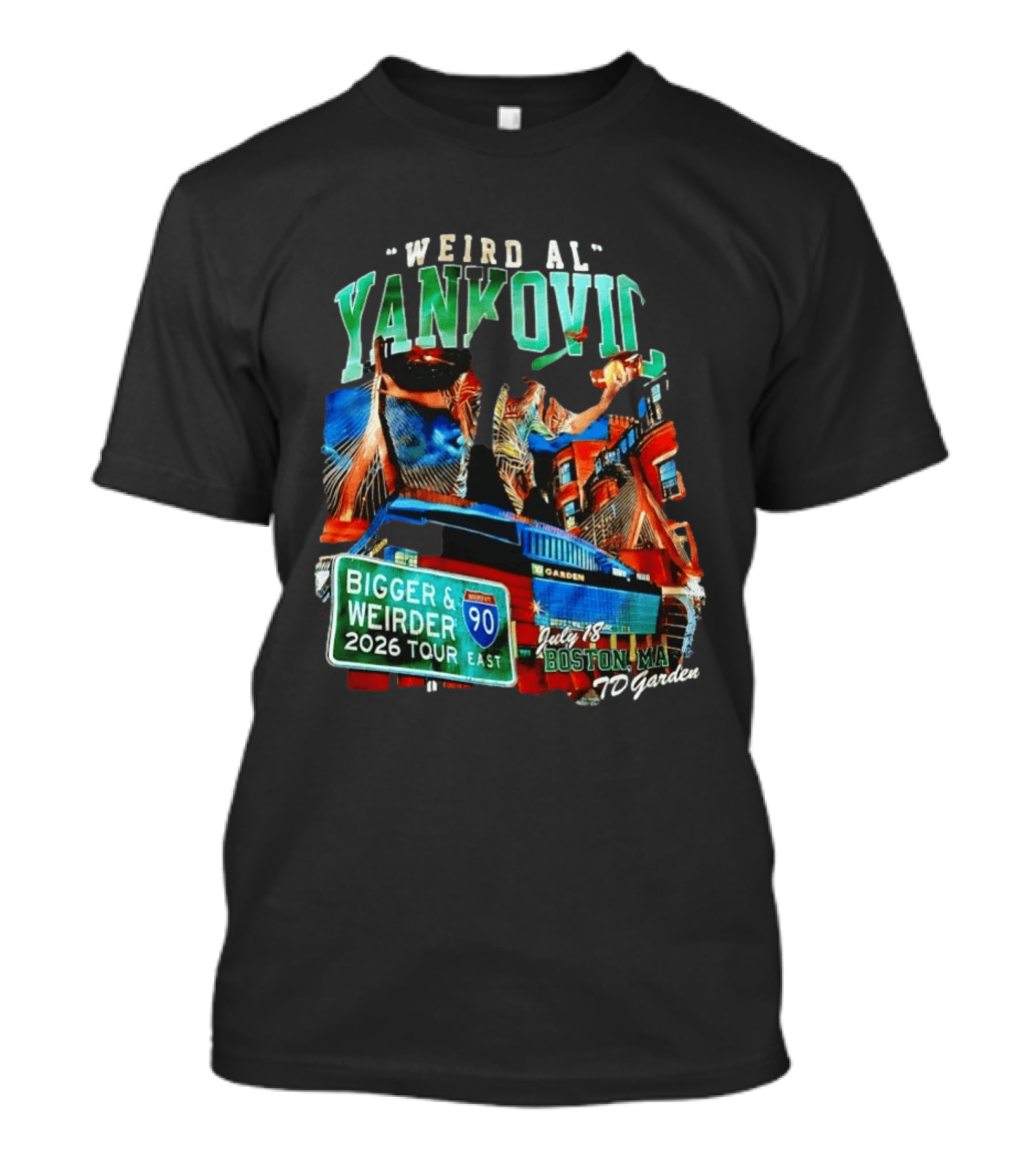 Weird Al Yankovic Bigger And Weirder 2026 Tour Boston July 18 TD Garden T-Shirt
