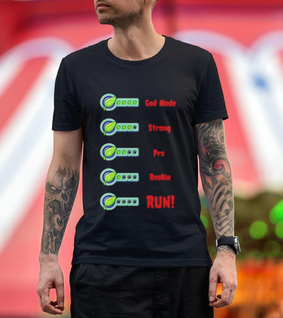 Plant Food Power Levels God Mode Strong Pro Rookie Run T-Shirt