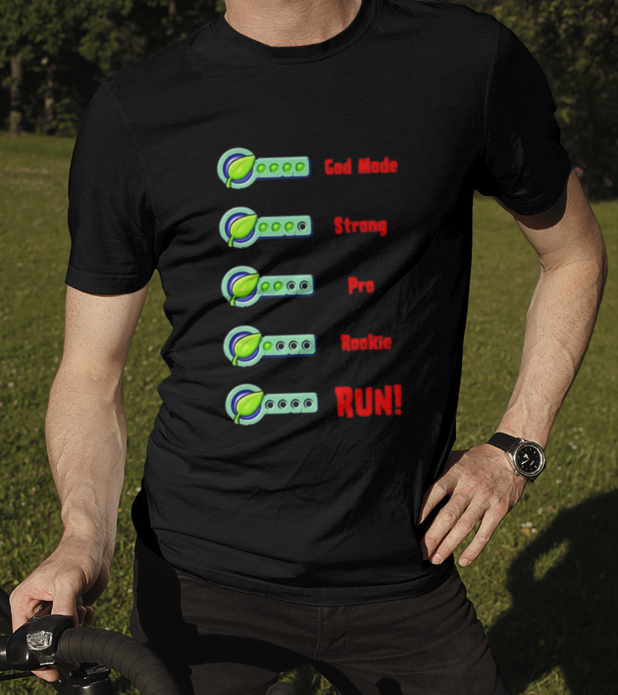 Plant Food Power Levels God Mode Strong Pro Rookie Run T-Shirt