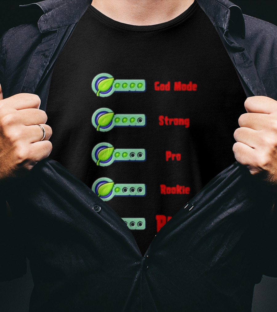 Plant Food Power Levels God Mode Strong Pro Rookie Run T-Shirt