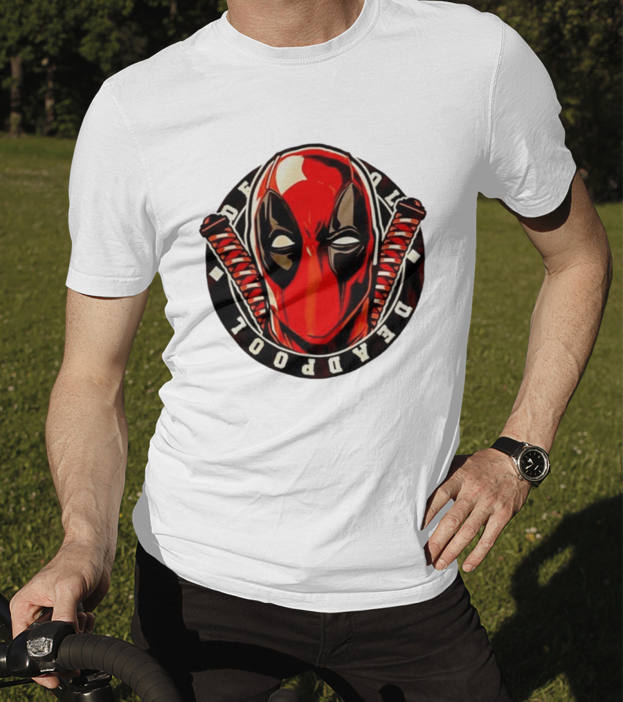 Deadpool Marvel Comics Mask Katana Swords T-Shirt