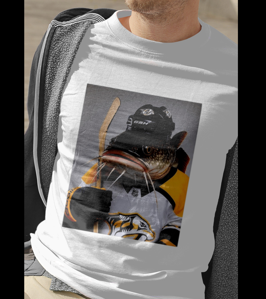 Nashville Predators Catfish Hockey Mascot Community Spirit T-Shirt