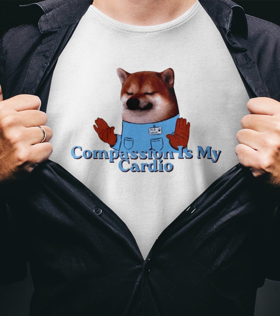 Shiba Inu Nurse PCA Doge Compassion Is My Cardio T-Shirt