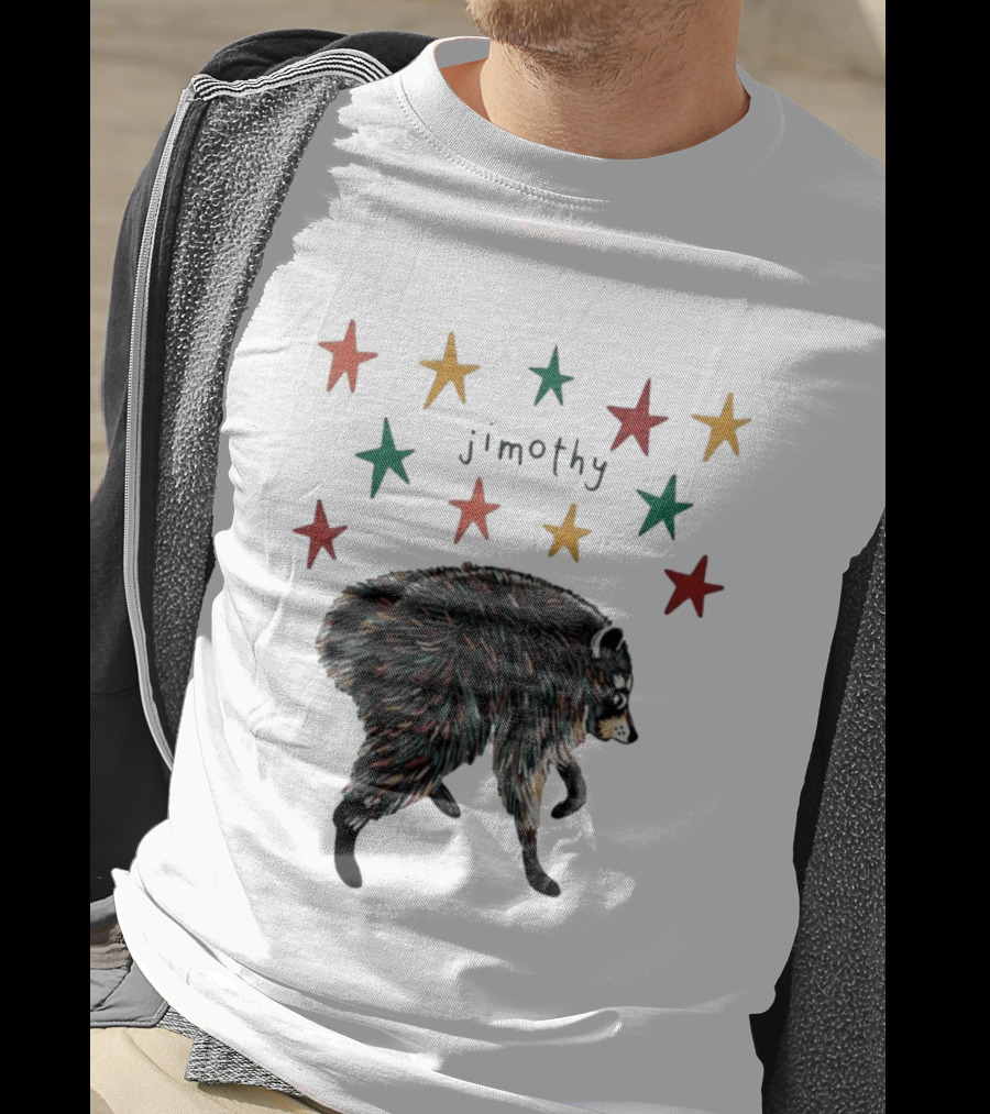 Jimothy Colorful Bear Stars Whimsical Animal T-Shirt