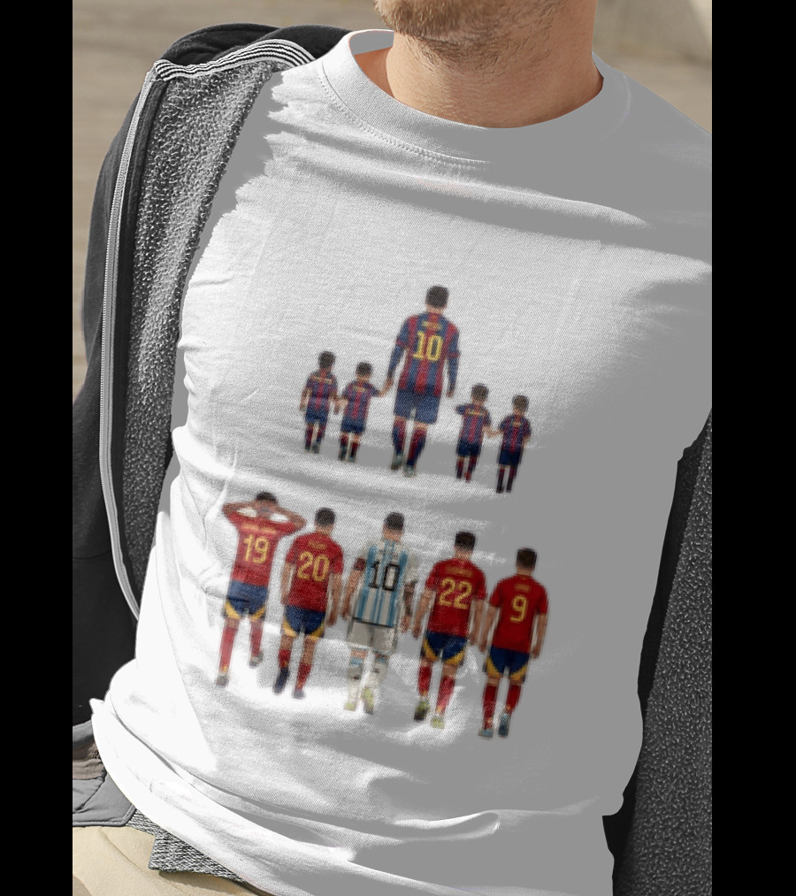 Lionel Messi With Lamine Yamal Pedri Gavi Football Legends T-Shirt