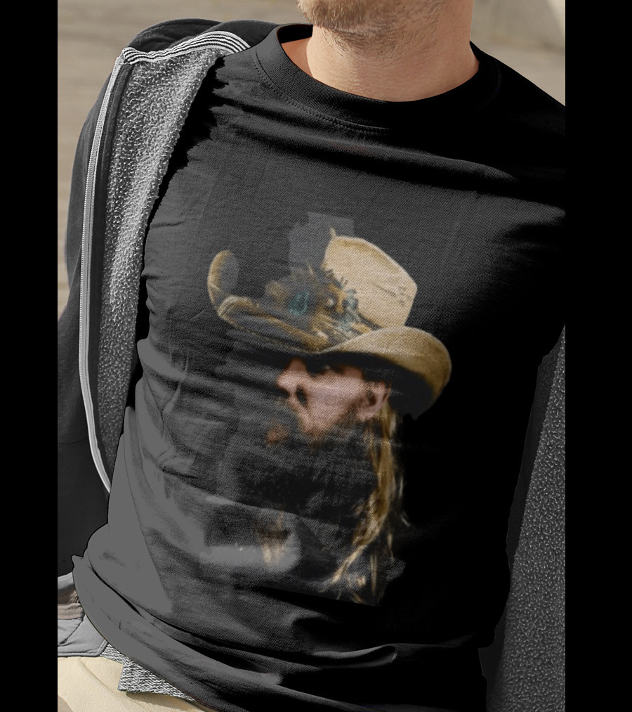 Chris Stapleton Cowboy Hat Portrait Country Music T-Shirt