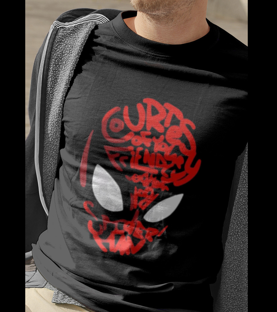 Courtesy Of Your Friendly Neighborhood Spider Man Face T-Shirt