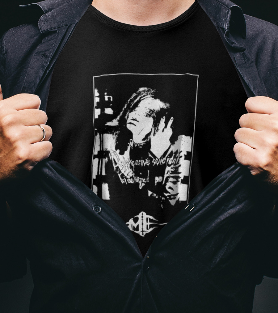 Depressive Suicidal Blackened Pop ME Hand Silhouette Music Vibe T-Shirt