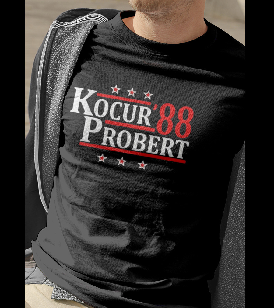 Detroit Kocur Probert Hockey Legends 88 With Stars T-Shirt