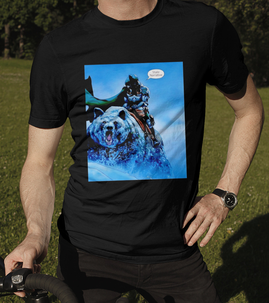 Doctor Doom State Narrative Riding Bear T-Shirt