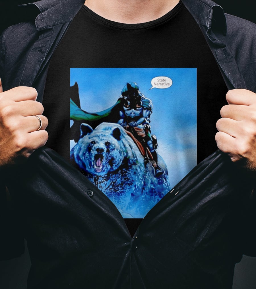 Doctor Doom State Narrative Riding Bear T-Shirt