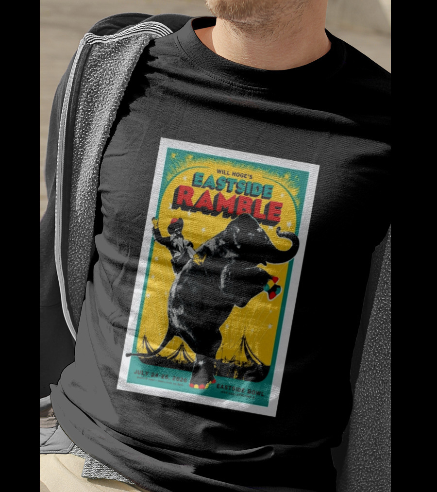 Will Hoge Eastside Ramble Nashville TN July 24 25 2026 Elephant Circus Eastside Bowl T-Shirt
