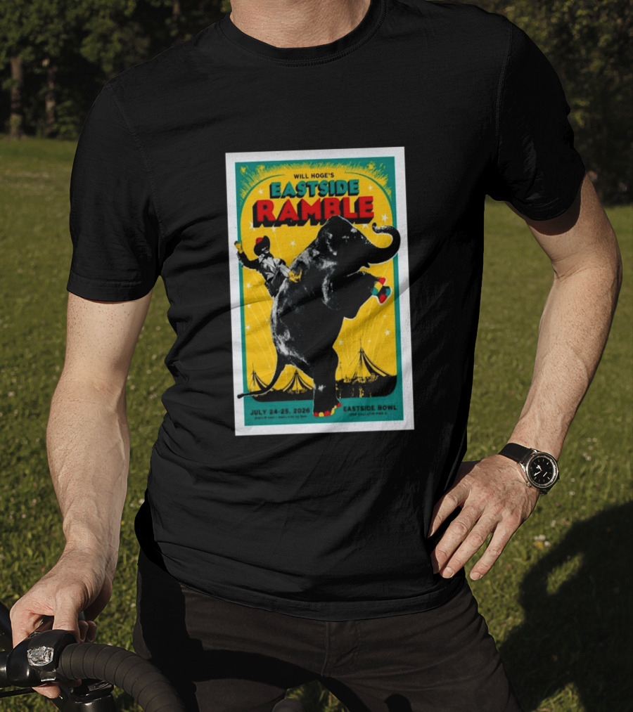 Will Hoge Eastside Ramble Nashville TN July 24 25 2026 Elephant Circus Eastside Bowl T-Shirt