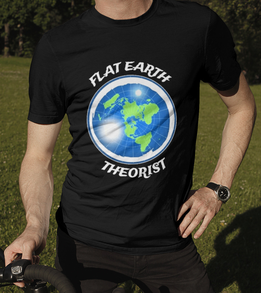 Flat Earth Theorist Ice Wall Map T-Shirt