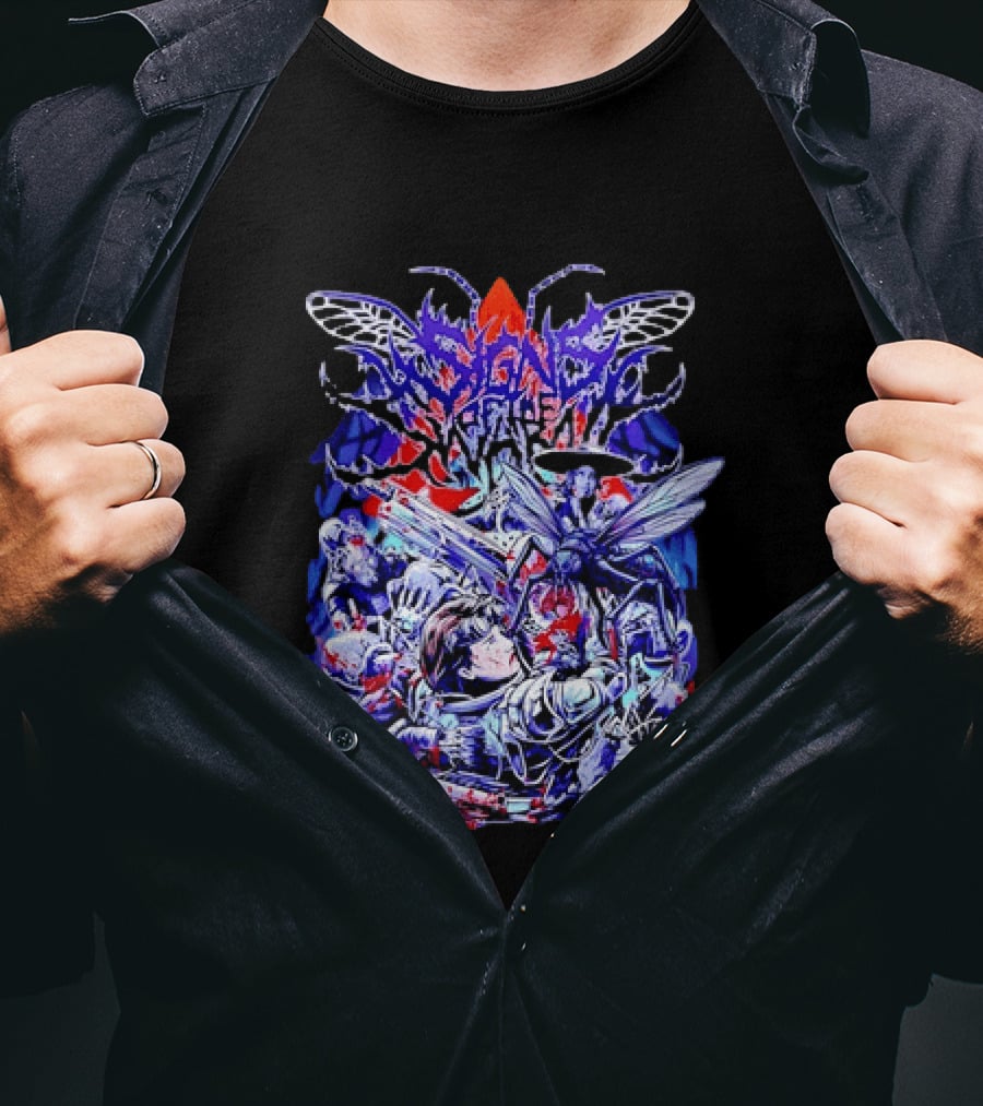Alien Invasion Creature Sci Fi Horror Battle Scene T-Shirt