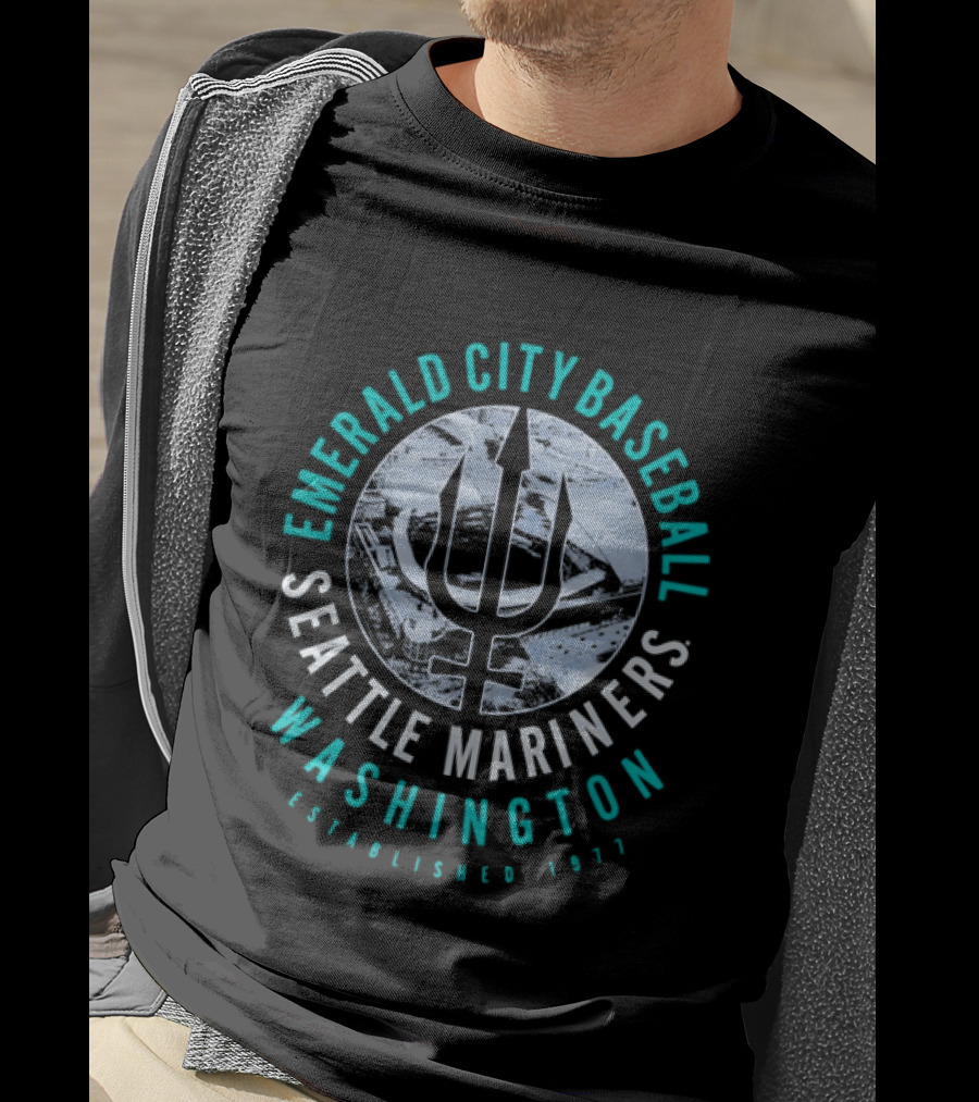 Seattle Mariners Emerald City Baseball Washington Established 1977 T-Shirt