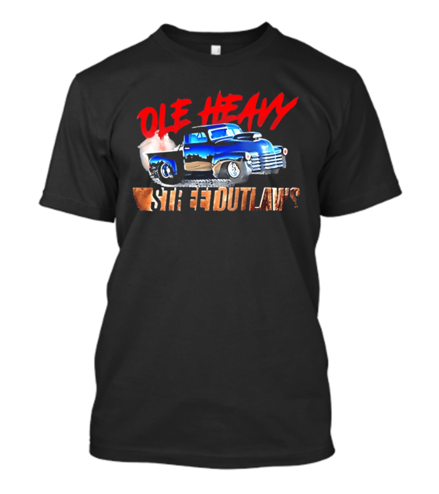 Ole Heavy Street Outlaws Blue Classic Truck Racing T-Shirt