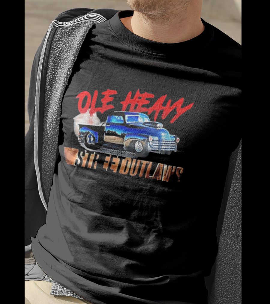Ole Heavy Street Outlaws Blue Classic Truck Racing T-Shirt