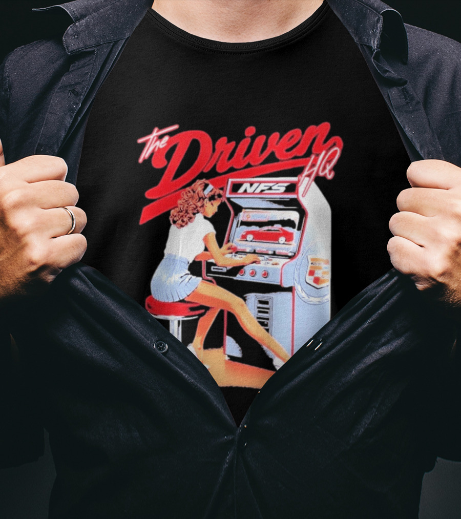 The Driven HQ NFS Arcade Gaming Girl Retro Pin Up T-Shirt