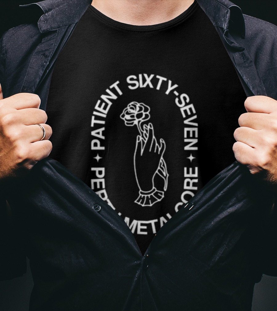 Patient Sixty Seven Perth Metalcore Flower Hand T-Shirt