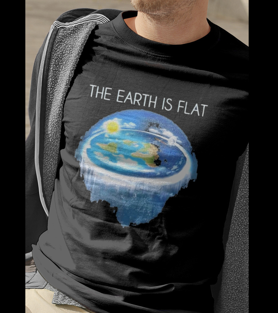 The Earth Is Flat Map Model Firmament Dome Sun Moon Sheol T-Shirt