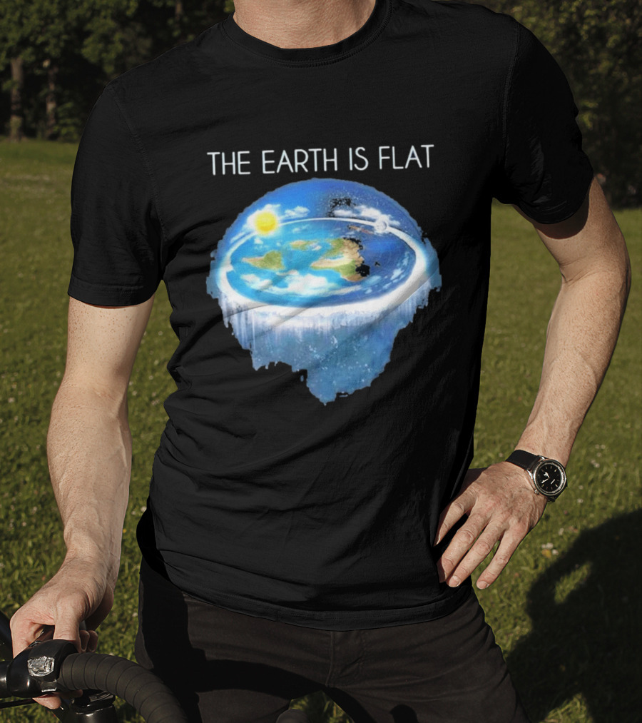The Earth Is Flat Map Model Firmament Dome Sun Moon Sheol T-Shirt