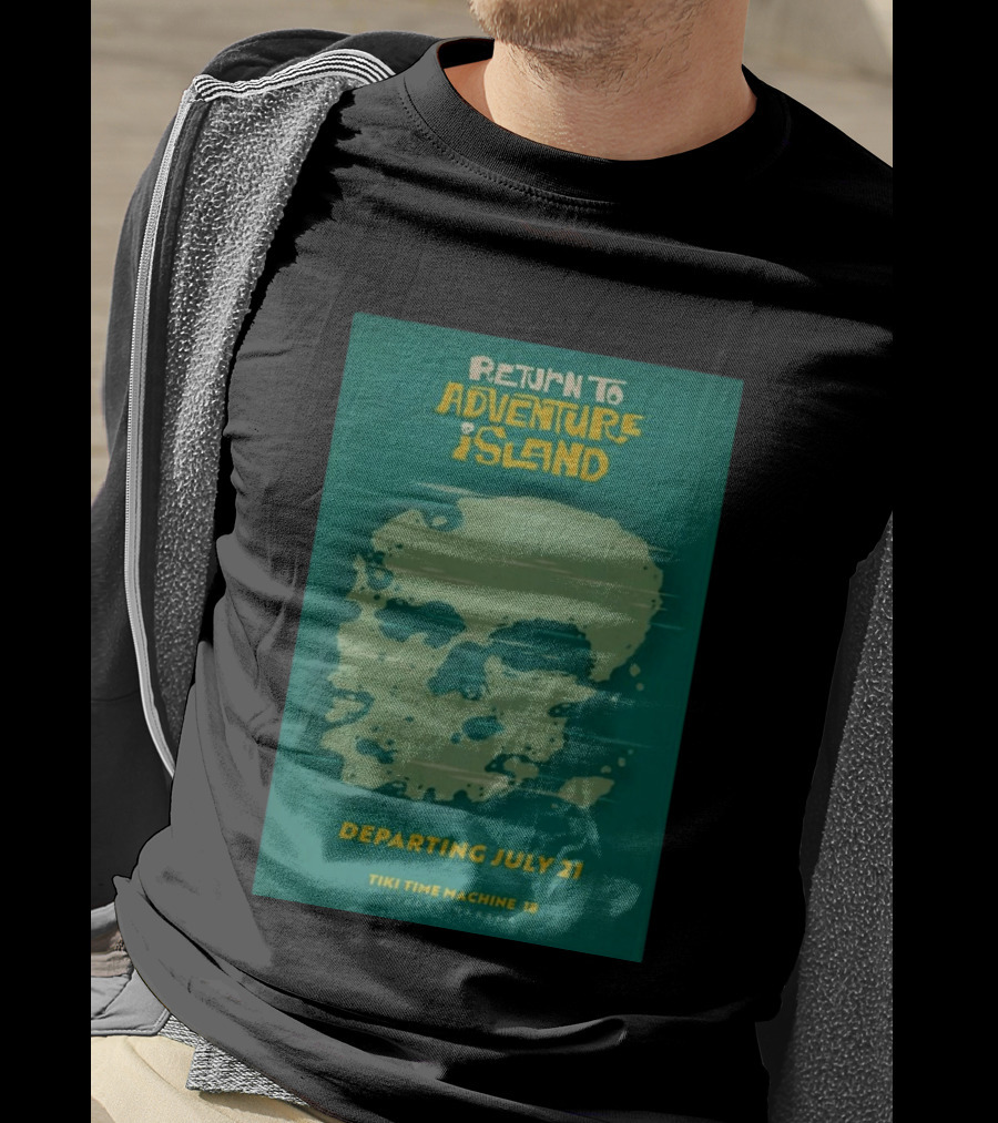 Return To Adventure Island Tiki Time Machine 18 Departing July 21 Hidden Harbor T-Shirt