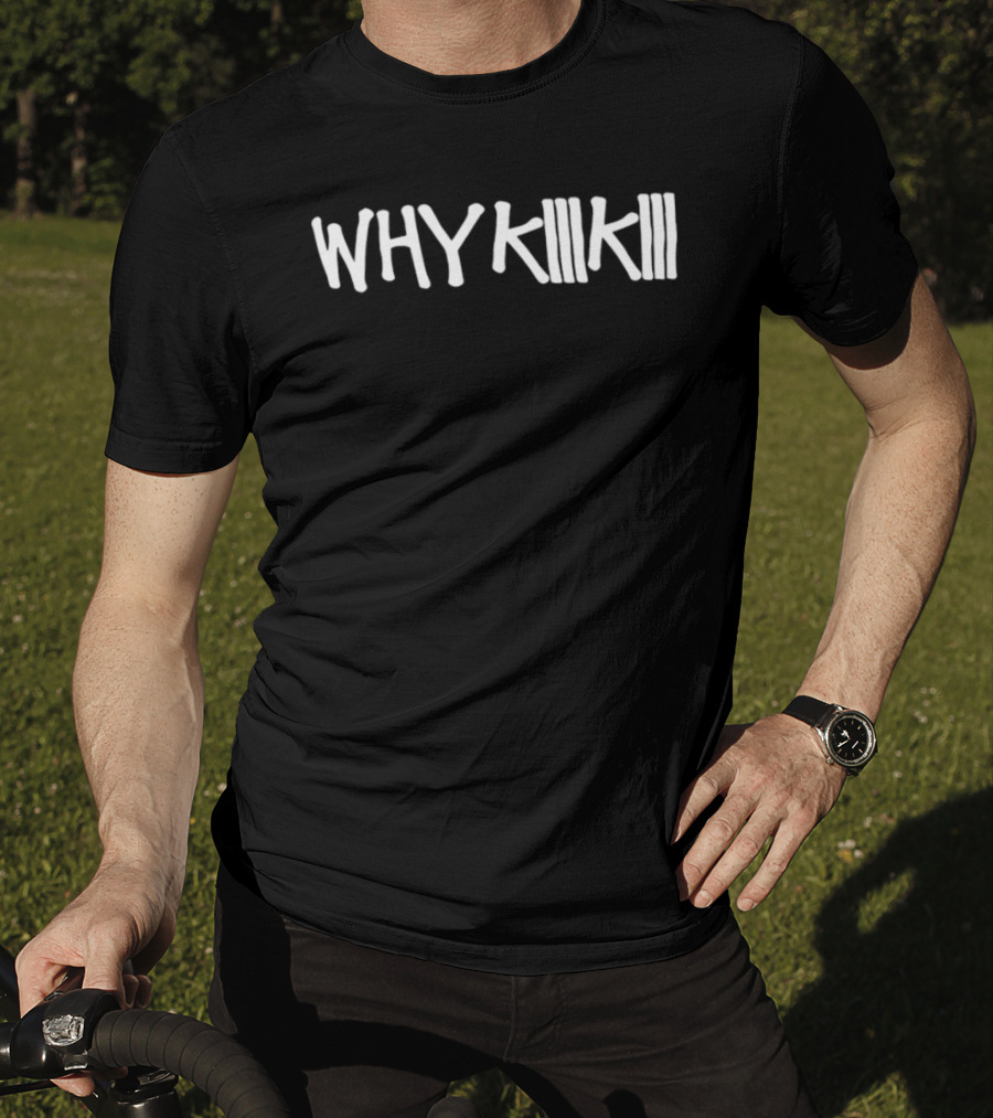 WHY KIIIIKIII Minimalist Hand Drawn T-Shirt