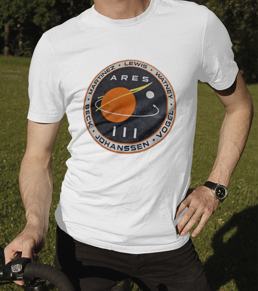 Ares III Mission Crew Patch Martinez Lewis Watney Beck Johanssen Vogel T-Shirt