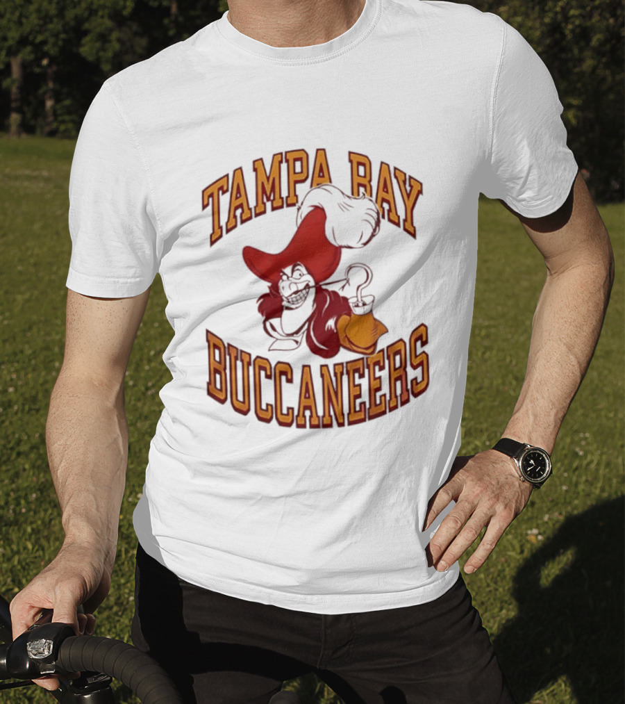 Tampa Bay Buccaneers Captain Hook Pirate NFL Fan Gear T-Shirt