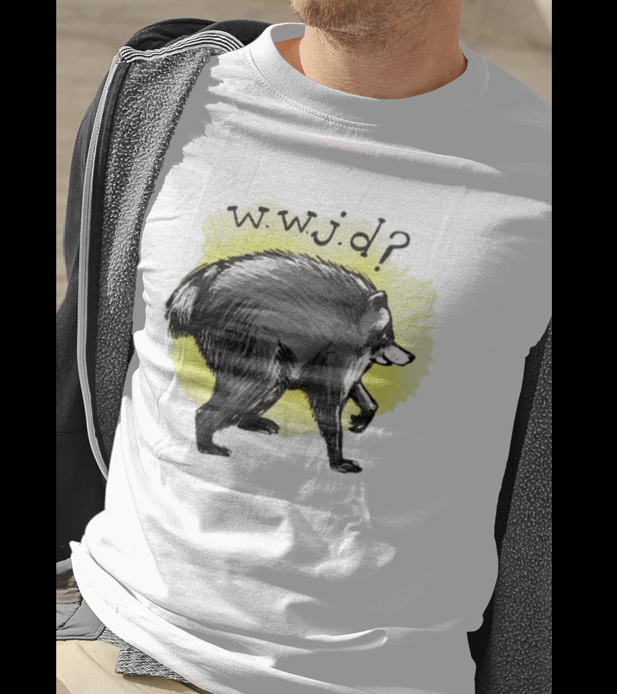 Jimothy Raccoon Seattle 2026 WWJD What Would Jimmy Do Hand Drawn T-Shirt