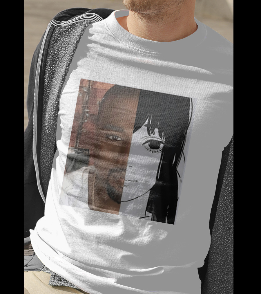 Kanye West Anime Crossover Split Face T-Shirt