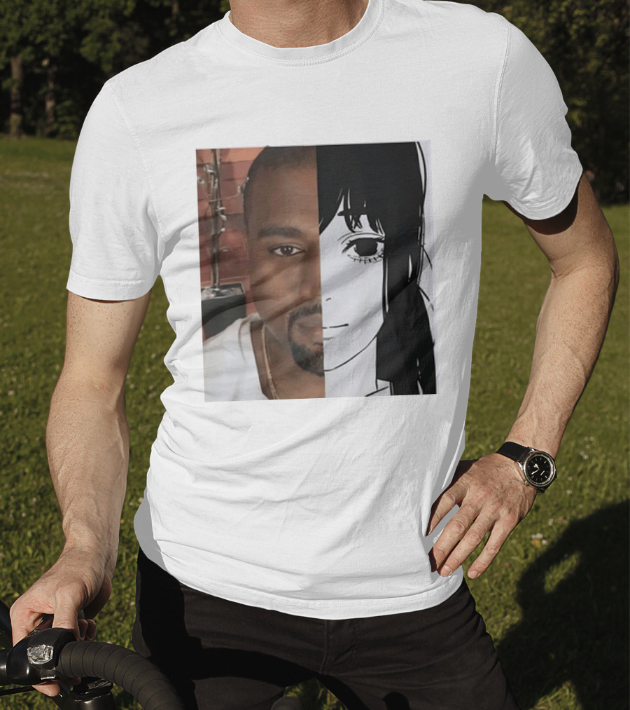 Kanye West Anime Crossover Split Face T-Shirt