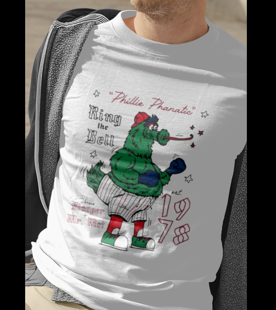 Phillie Phanatic Est 1978 Ring The Bell Versus Blooper Mr Met T-Shirt