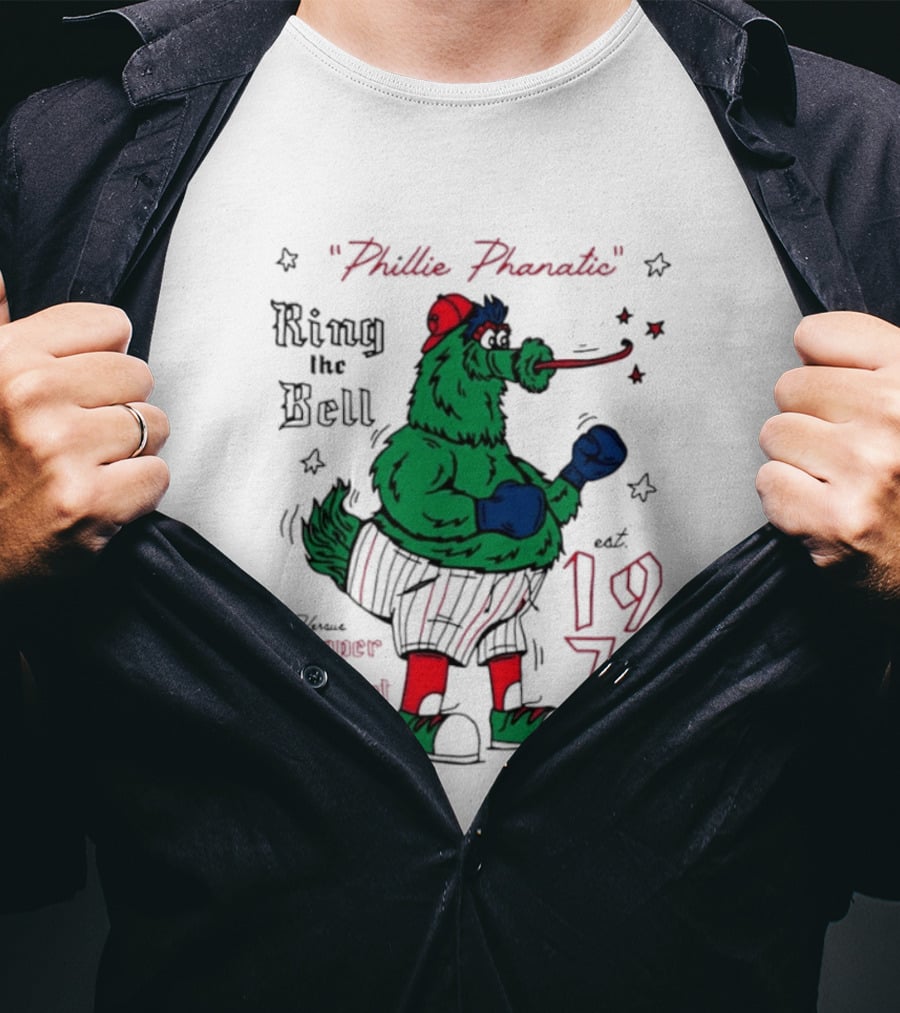 Phillie Phanatic Est 1978 Ring The Bell Versus Blooper Mr Met T-Shirt