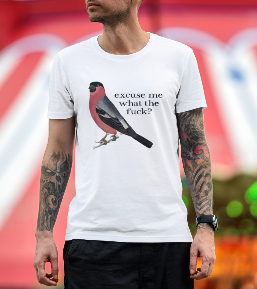 Eurasian Bullfinch Bird Excuse Me What The Fuck T-Shirt