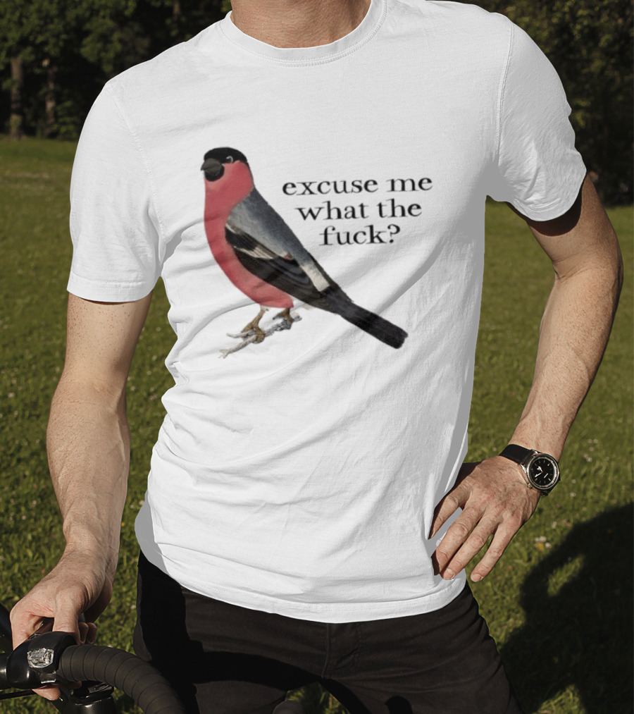 Eurasian Bullfinch Bird Excuse Me What The Fuck T-Shirt